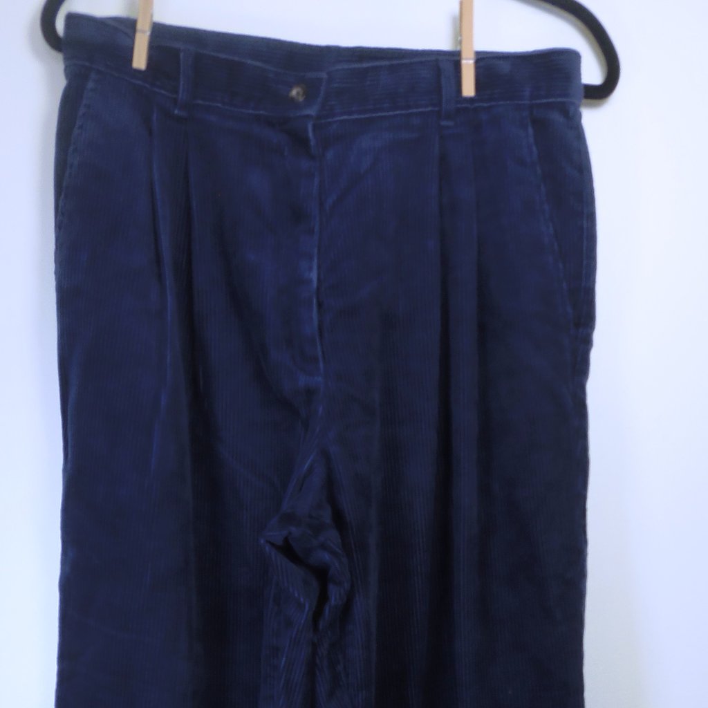 Woolrich Women's 12 Blue Corduroy Pants Pockets And Belt Loops Vtg These Slack